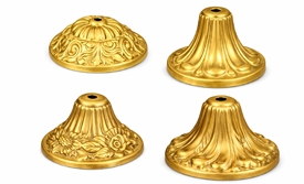 Architectural Applications Decorative Brass Spun Components with Ornamental Details